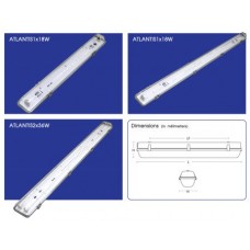 โคมกันน้ำกันฝุ่น ATLANTIS 1 X 18
